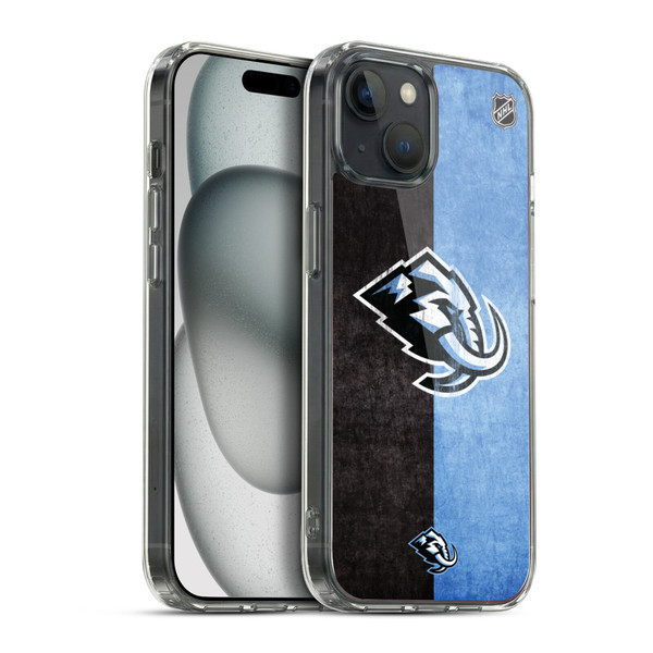 NHL Utah Mammoth Half Distressed Soft Gel Case for Apple iPhone 15 Plus & MagSafe