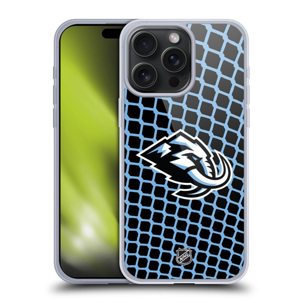 NHL Utah Mammoth Net Pattern Soft Gel Case for Apple iPhone 15 Pro Max