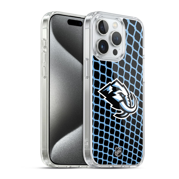 NHL Utah Mammoth Net Pattern Soft Gel Case for Apple iPhone 15 Pro & MagSafe