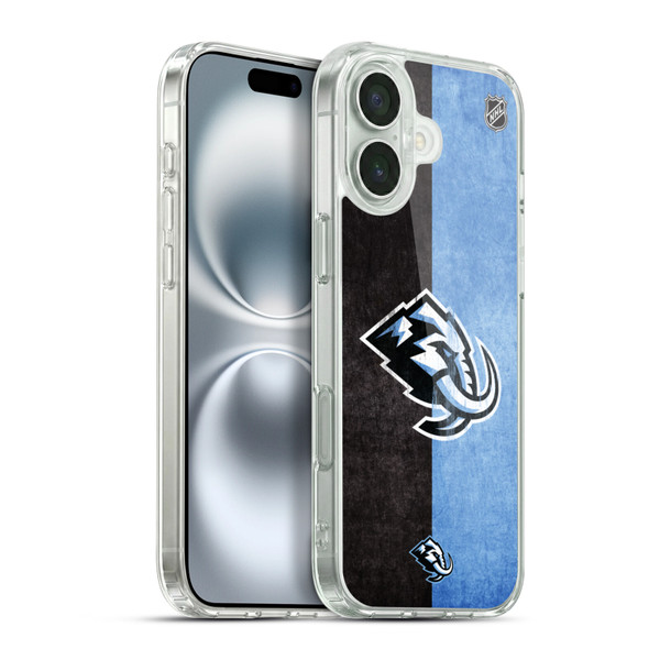 NHL Utah Mammoth Half Distressed Soft Gel Case for Apple iPhone 16 Plus & MagSafe