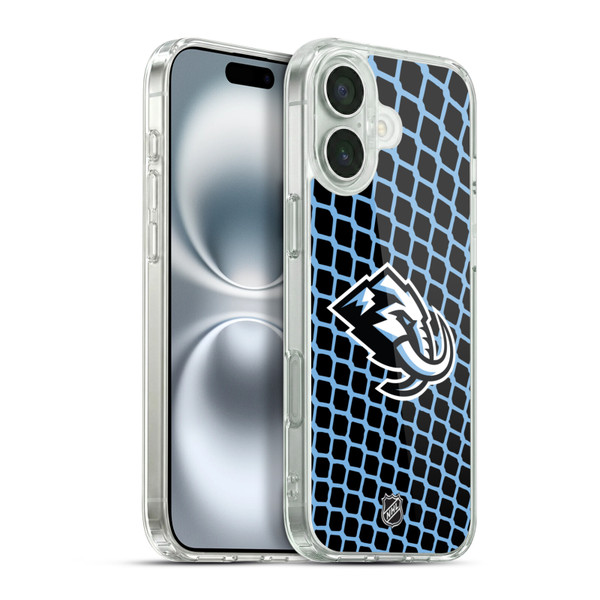 NHL Utah Mammoth Net Pattern Soft Gel Case for Apple iPhone 16 Plus & MagSafe