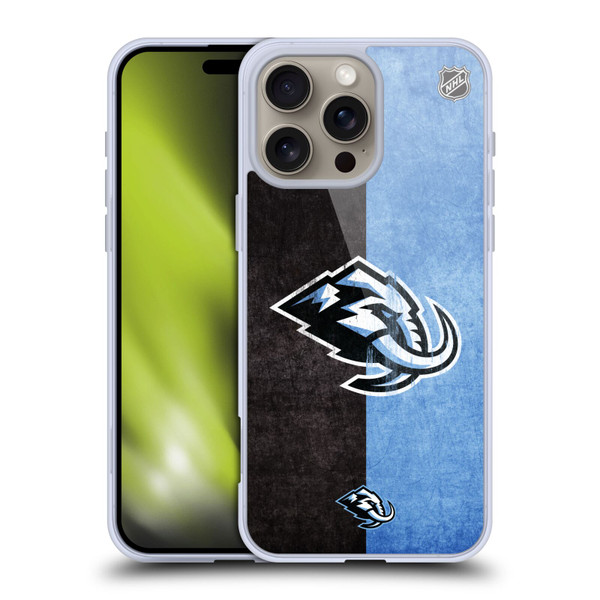 NHL Utah Mammoth Half Distressed Soft Gel Case for Apple iPhone 16 Pro Max