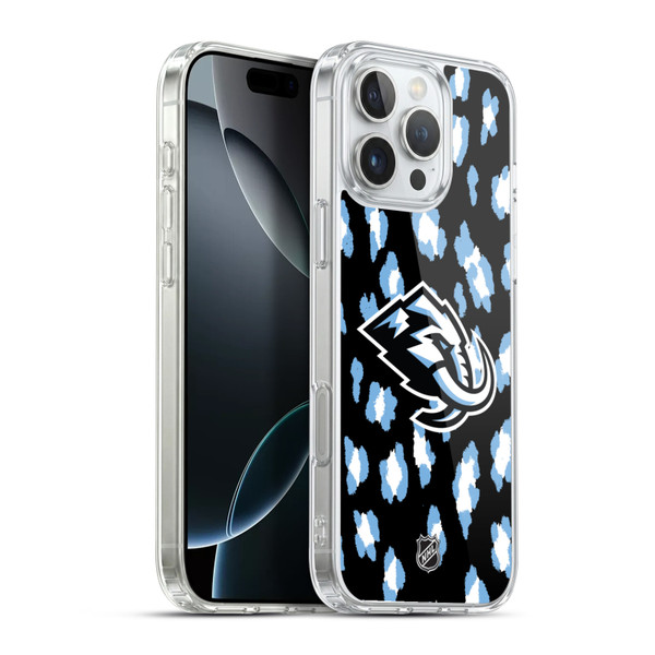 NHL Utah Mammoth Leopard Pattern Soft Gel Case for Apple iPhone 16 Pro Max & MagSafe