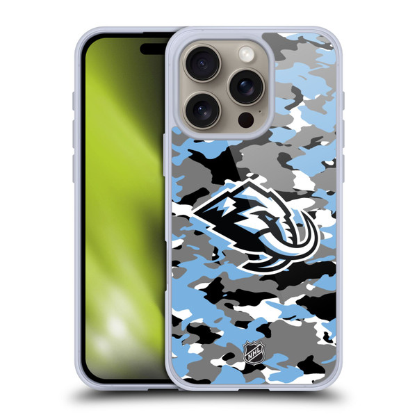 NHL Utah Mammoth Camouflage Soft Gel Case for Apple iPhone 16 Pro