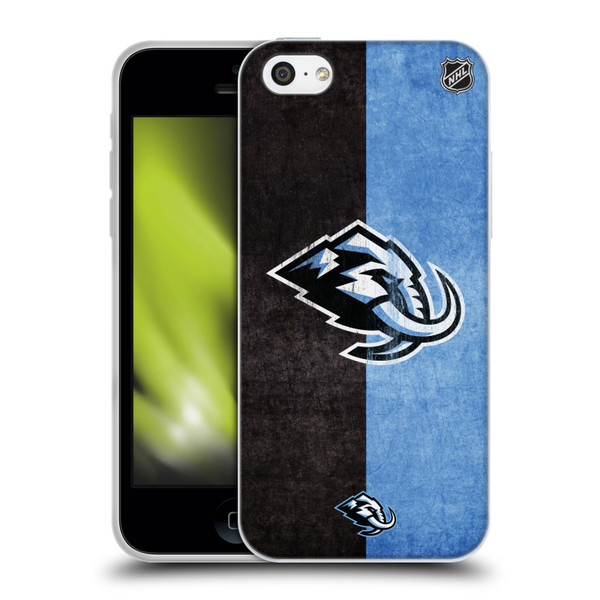 NHL Utah Mammoth Half Distressed Soft Gel Case for Apple iPhone 5c