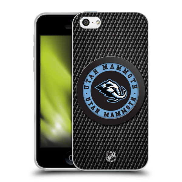 NHL Utah Mammoth Puck Texture Soft Gel Case for Apple iPhone 5c