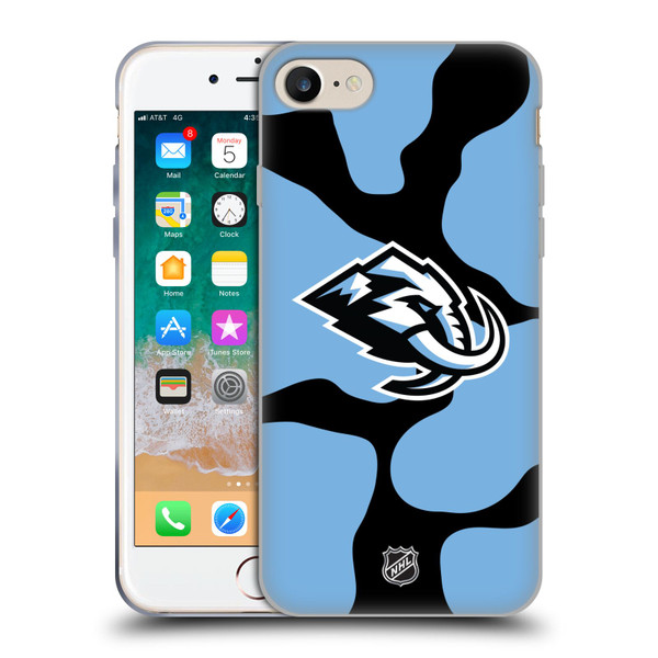 NHL Utah Mammoth Cow Pattern Soft Gel Case for Apple iPhone 7 / 8 / SE 2020 & 2022
