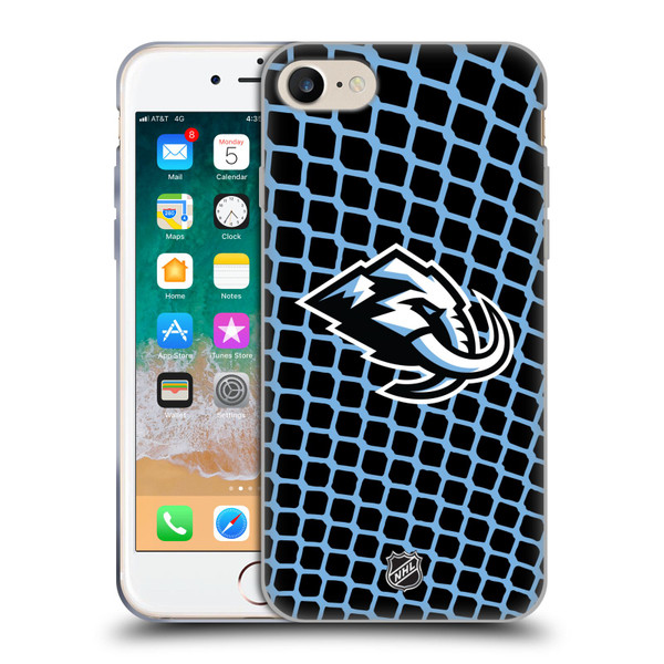 NHL Utah Mammoth Net Pattern Soft Gel Case for Apple iPhone 7 / 8 / SE 2020 & 2022