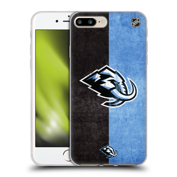 NHL Utah Mammoth Half Distressed Soft Gel Case for Apple iPhone 7 Plus / iPhone 8 Plus