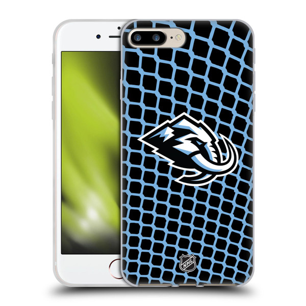 NHL Utah Mammoth Net Pattern Soft Gel Case for Apple iPhone 7 Plus / iPhone 8 Plus