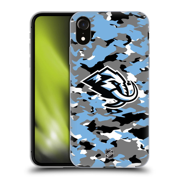 NHL Utah Mammoth Camouflage Soft Gel Case for Apple iPhone XR
