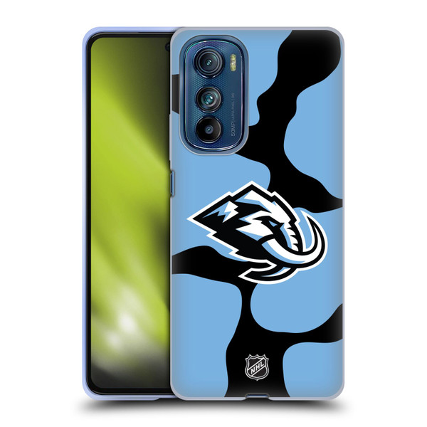 NHL Utah Mammoth Cow Pattern Soft Gel Case for Motorola Edge 30