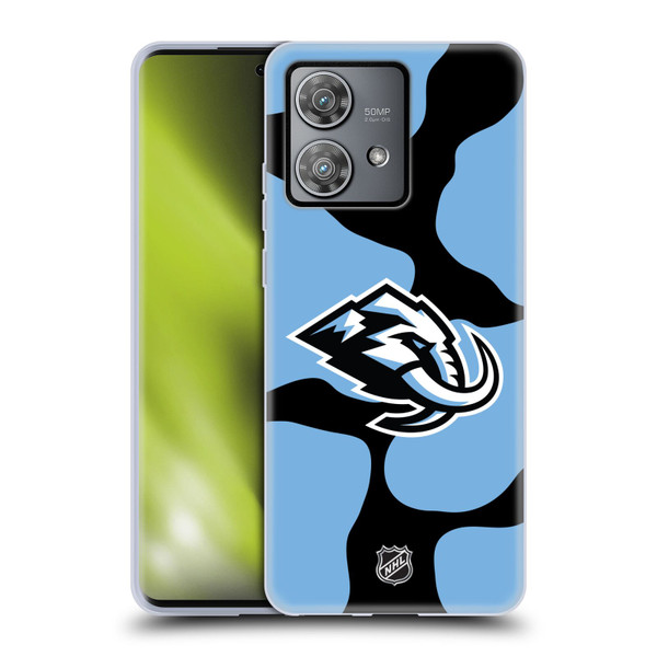 NHL Utah Mammoth Cow Pattern Soft Gel Case for Motorola Edge 40 Neo 5G