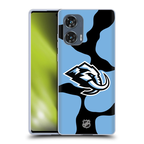 NHL Utah Mammoth Cow Pattern Soft Gel Case for Motorola Edge 50 Fusion
