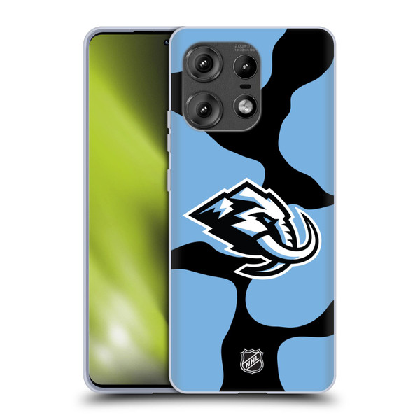 NHL Utah Mammoth Cow Pattern Soft Gel Case for Motorola Edge 50 Pro