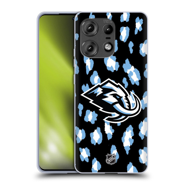 NHL Utah Mammoth Leopard Pattern Soft Gel Case for Motorola Edge 50 Pro