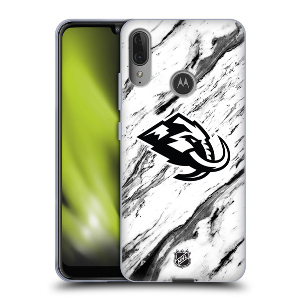 NHL Utah Mammoth Marble Soft Gel Case for Motorola Moto E6 Plus