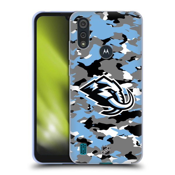 NHL Utah Mammoth Camouflage Soft Gel Case for Motorola Moto E6s (2020)