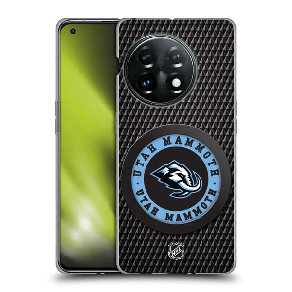 NHL Utah Mammoth Puck Texture Soft Gel Case for OnePlus 11 5G