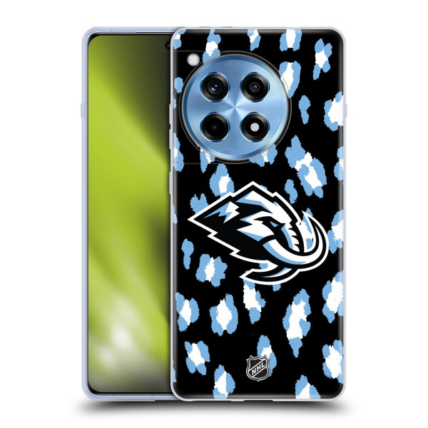 NHL Utah Mammoth Leopard Pattern Soft Gel Case for OnePlus 12R