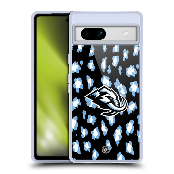 NHL Utah Mammoth Leopard Pattern Soft Gel Case for Google Pixel 7a