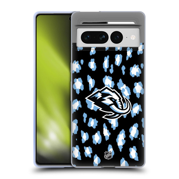 NHL Utah Mammoth Leopard Pattern Soft Gel Case for Google Pixel 7 Pro