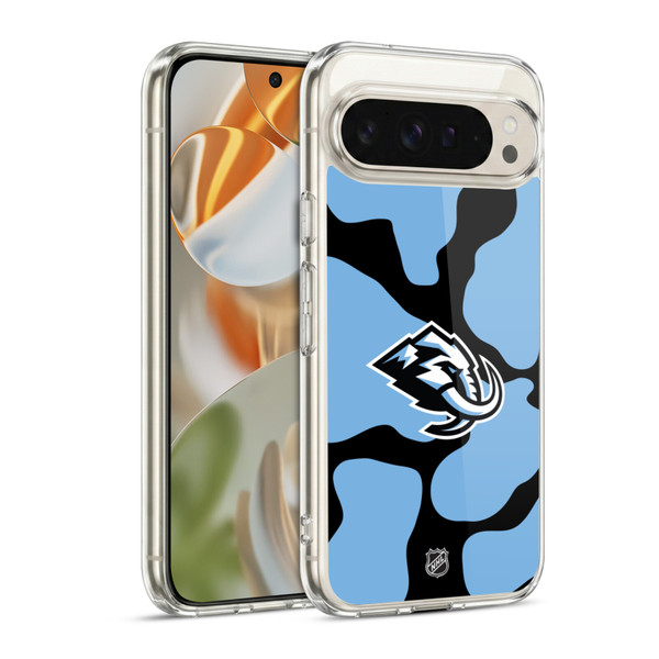NHL Utah Mammoth Cow Pattern Soft Gel Case for Google Pixel 9 / Pixel 9 Pro