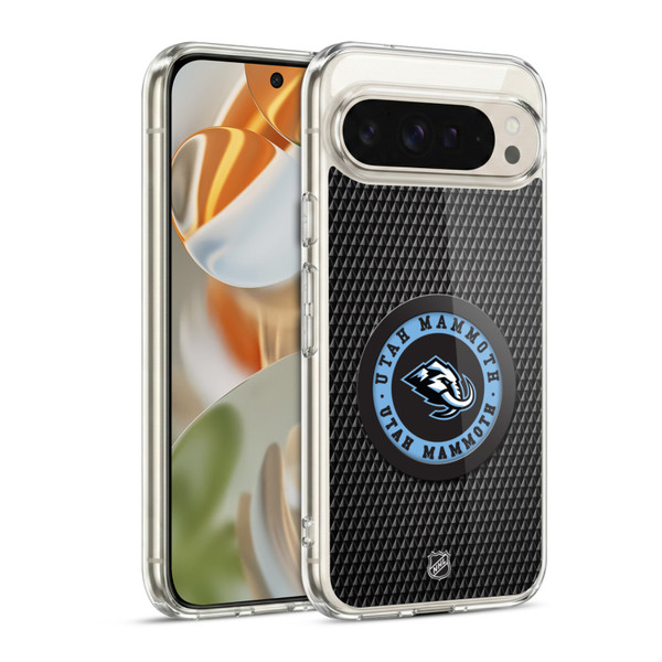 NHL Utah Mammoth Puck Texture Soft Gel Case for Google Pixel 9 / Pixel 9 Pro