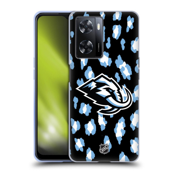 NHL Utah Mammoth Leopard Pattern Soft Gel Case for OPPO A57s