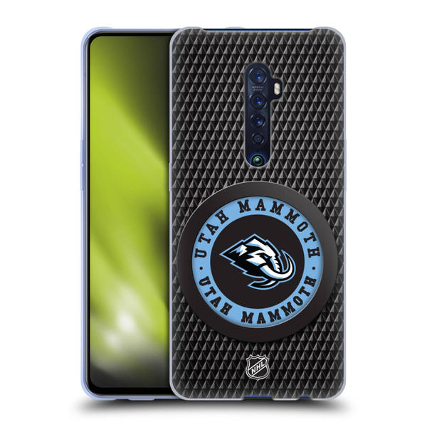 NHL Utah Mammoth Puck Texture Soft Gel Case for OPPO Reno 2