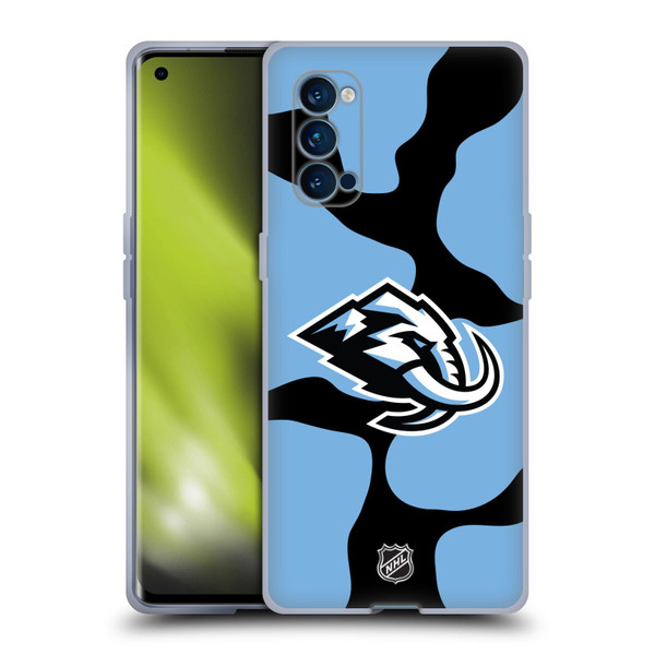 NHL Utah Mammoth Cow Pattern Soft Gel Case for OPPO Reno 4 Pro 5G