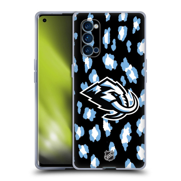 NHL Utah Mammoth Leopard Pattern Soft Gel Case for OPPO Reno 4 Pro 5G