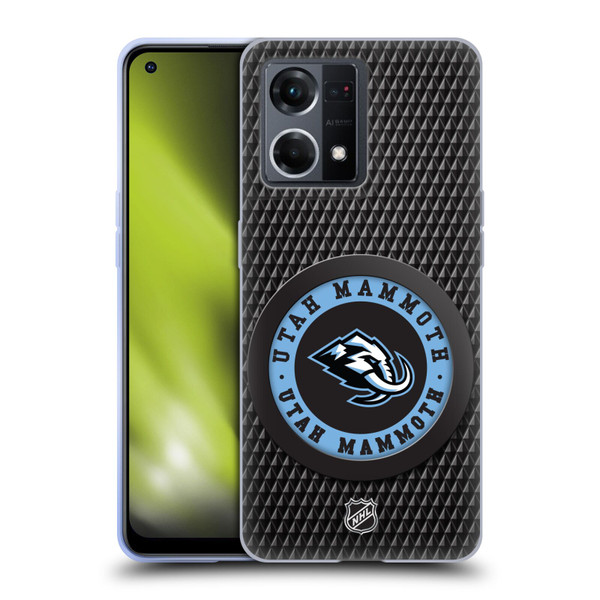 NHL Utah Mammoth Puck Texture Soft Gel Case for OPPO Reno8 4G