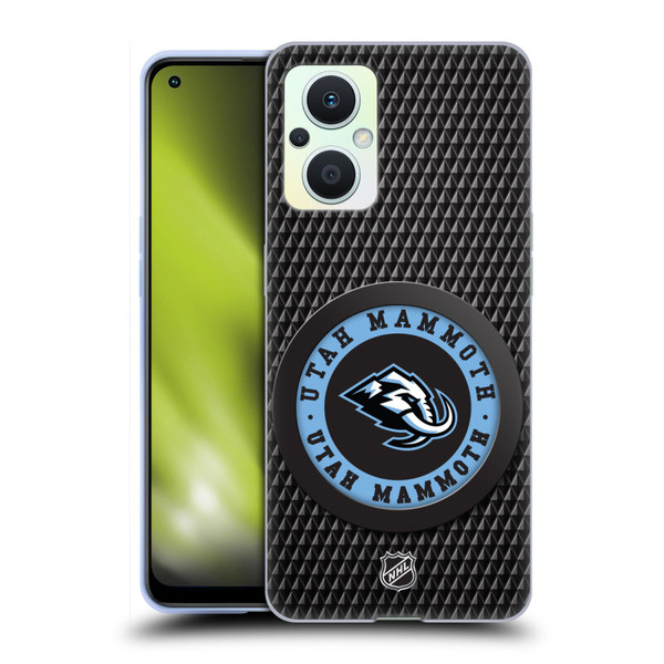 NHL Utah Mammoth Puck Texture Soft Gel Case for OPPO Reno8 Lite