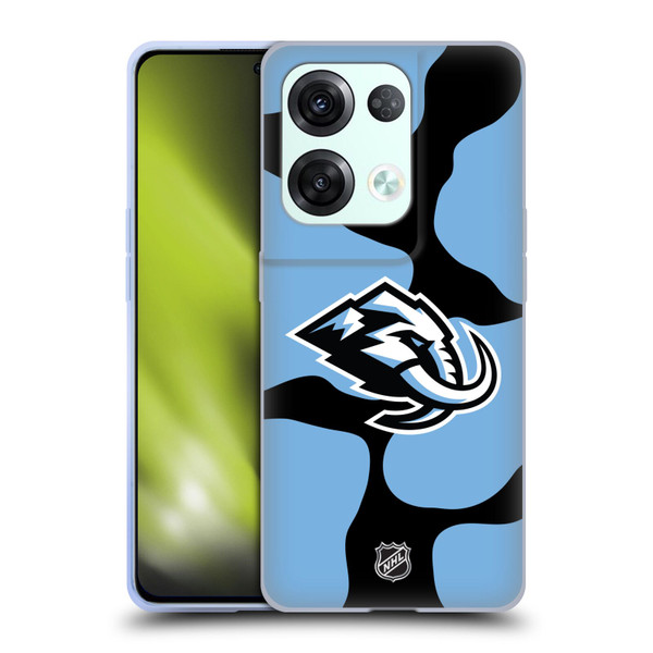 NHL Utah Mammoth Cow Pattern Soft Gel Case for OPPO Reno8 Pro