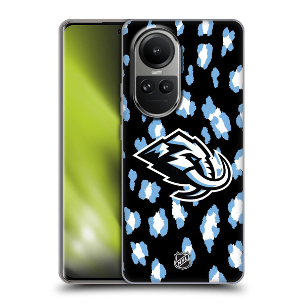 NHL Utah Mammoth Leopard Pattern Soft Gel Case for OPPO Reno10 5G / Reno10 Pro 5G