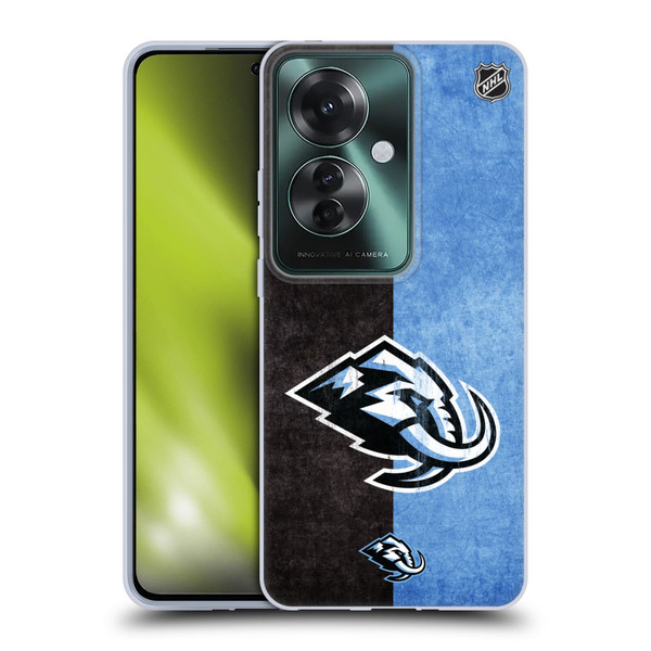 NHL Utah Mammoth Half Distressed Soft Gel Case for OPPO Reno11 F 5G / F25 Pro 5G