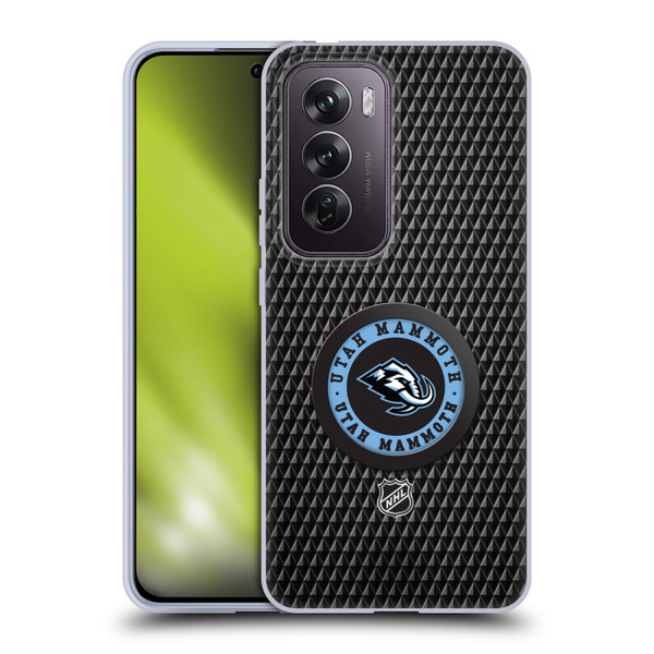 NHL Utah Mammoth Puck Texture Soft Gel Case for OPPO Reno12 Pro 5G