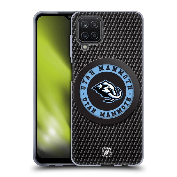 NHL Utah Mammoth Puck Texture Soft Gel Case for Samsung Galaxy A12 (2020)