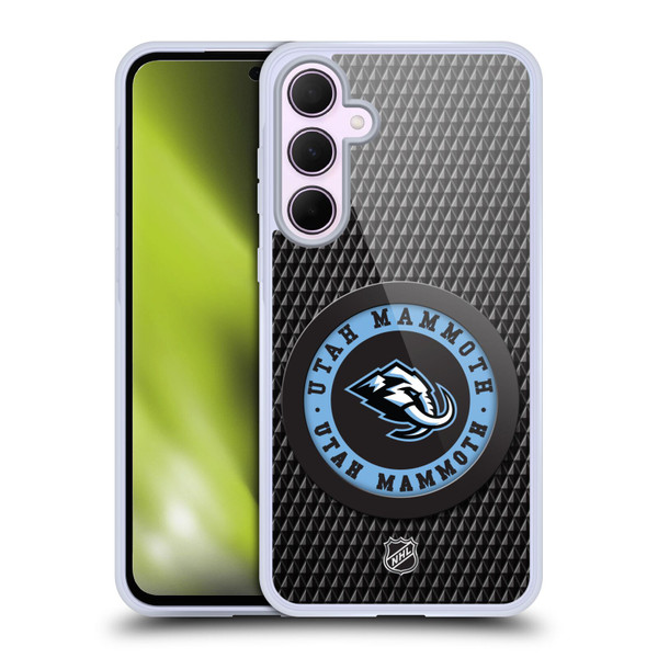 NHL Utah Mammoth Puck Texture Soft Gel Case for Samsung Galaxy A35 5G