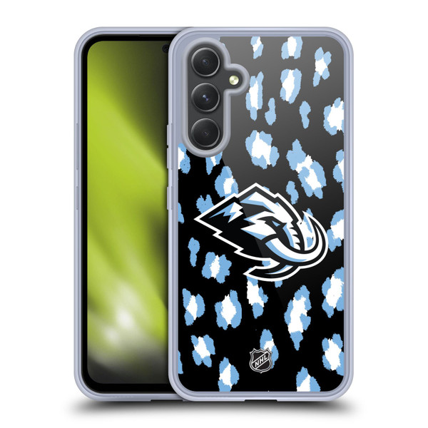 NHL Utah Mammoth Leopard Pattern Soft Gel Case for Samsung Galaxy A54 5G
