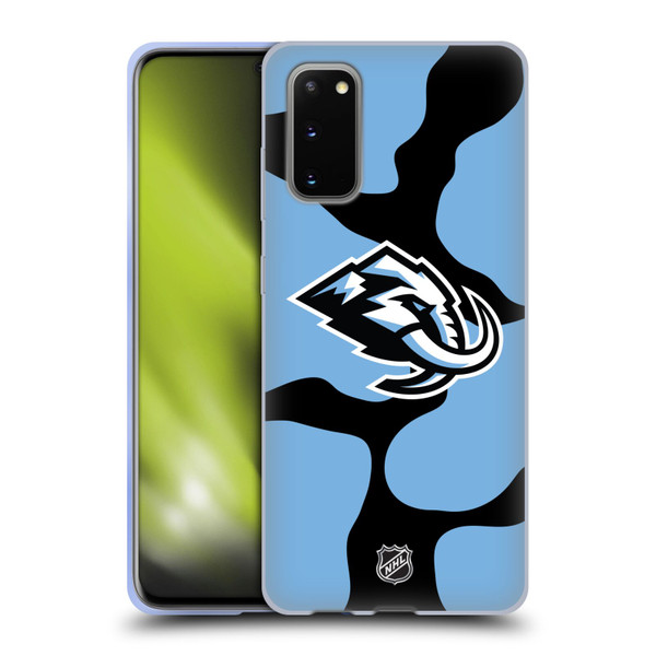 NHL Utah Mammoth Cow Pattern Soft Gel Case for Samsung Galaxy S20 / S20 5G