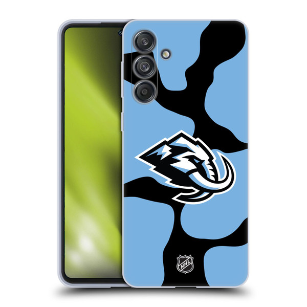 NHL Utah Mammoth Cow Pattern Soft Gel Case for Samsung Galaxy M55 5G