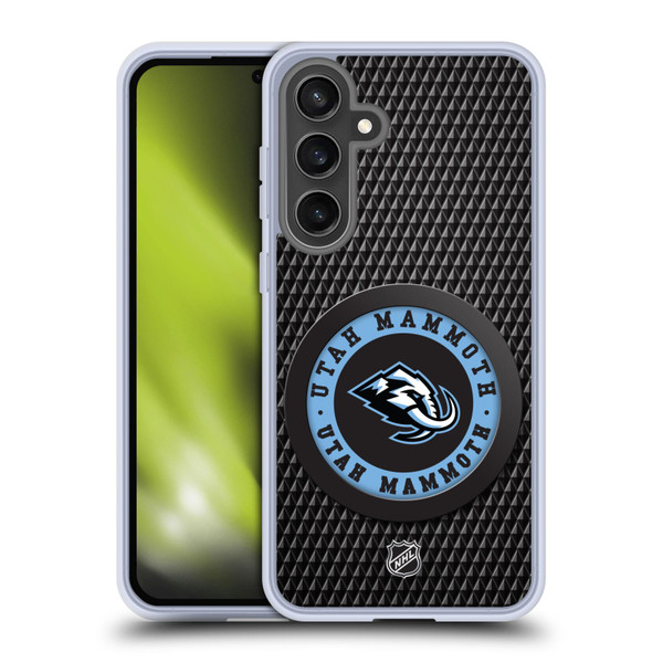 NHL Utah Mammoth Puck Texture Soft Gel Case for Samsung Galaxy S24 FE