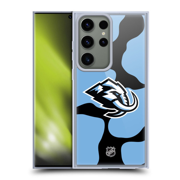 NHL Utah Mammoth Cow Pattern Soft Gel Case for Samsung Galaxy S23 Ultra 5G
