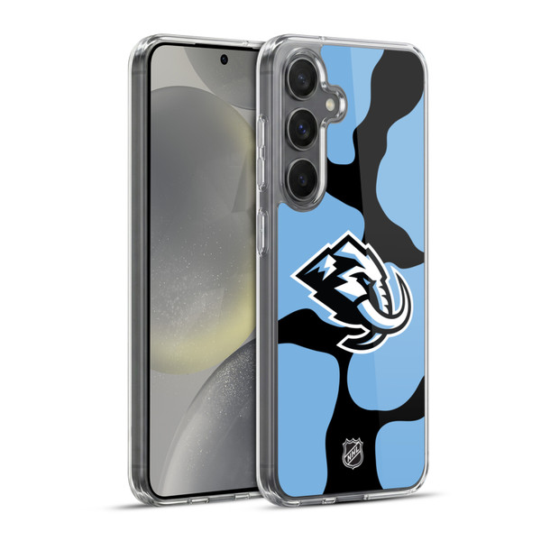 NHL Utah Mammoth Cow Pattern Soft Gel Case for Samsung Galaxy S24+ 5G & MagSafe