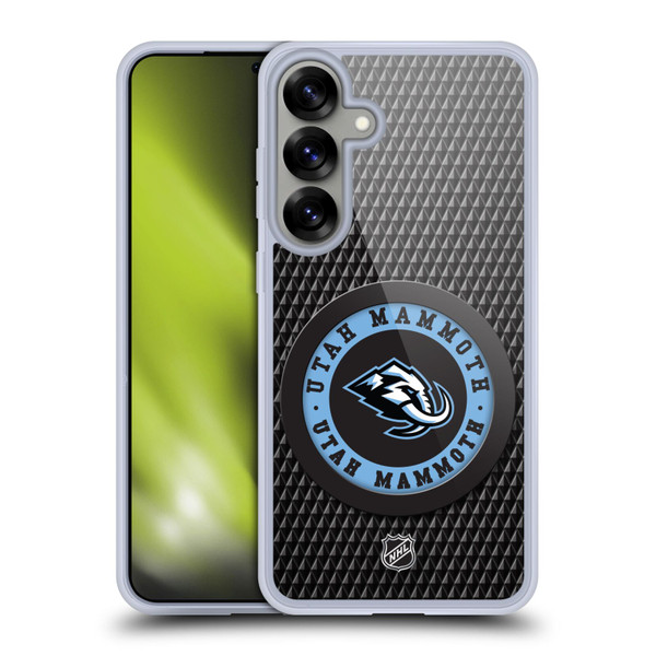 NHL Utah Mammoth Puck Texture Soft Gel Case for Samsung Galaxy S25+