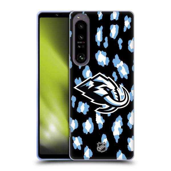 NHL Utah Mammoth Leopard Pattern Soft Gel Case for Sony Xperia 1 IV