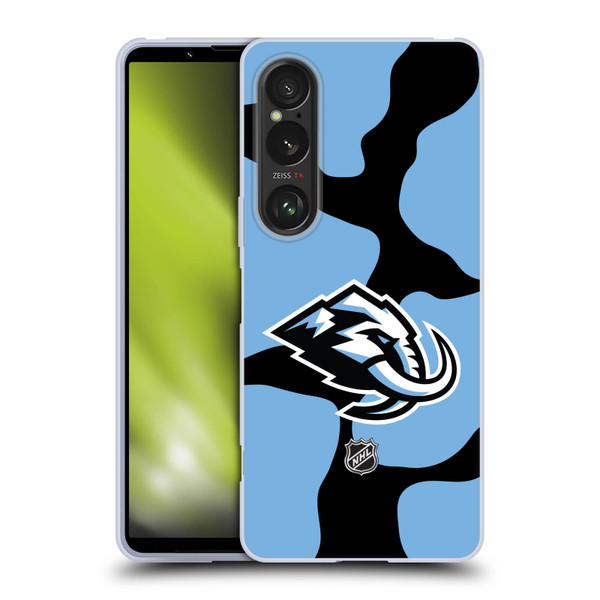NHL Utah Mammoth Cow Pattern Soft Gel Case for Sony Xperia 1 VI 5G