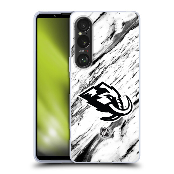 NHL Utah Mammoth Marble Soft Gel Case for Sony Xperia 1 VI 5G